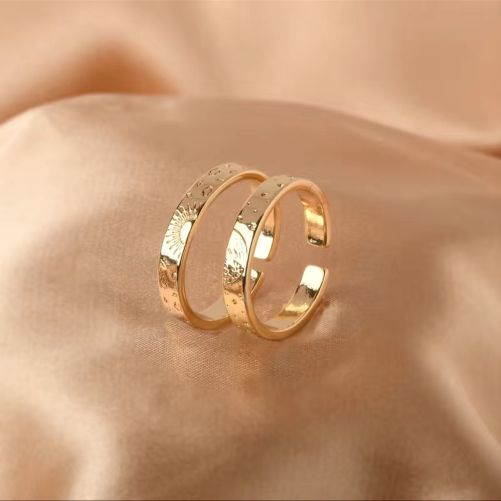 18K Gold Plated Sun Cloud Pattern Ring